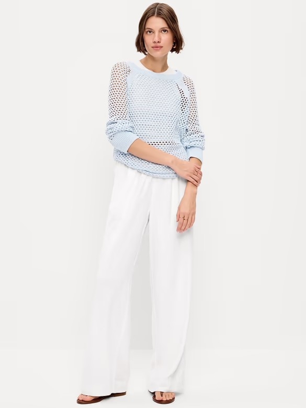 Old Navy High-Waisted Linen-Blend Super Wide-Leg Pants